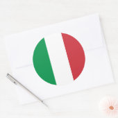 Italiaanse vlag ronde sticker (Envelop)