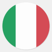 Italiaanse vlag ronde sticker (Voorkant)