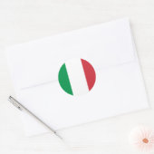 Italiaanse vlag ronde sticker (Envelop)