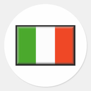 Italiaanse vlag ronde sticker