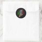 Italiaanse vlag ronde sticker (Tas)