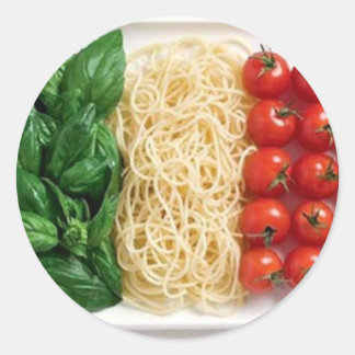 Italiaanse vlag ronde sticker