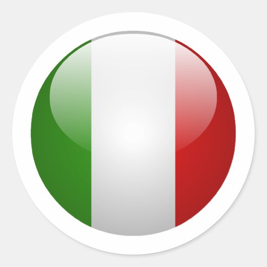 Italiaanse vlag ronde sticker (Voorkant)