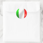 Italiaanse vlag ronde sticker (Tas)