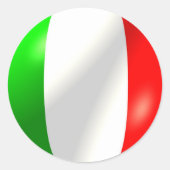 Italiaanse vlag ronde sticker (Voorkant)