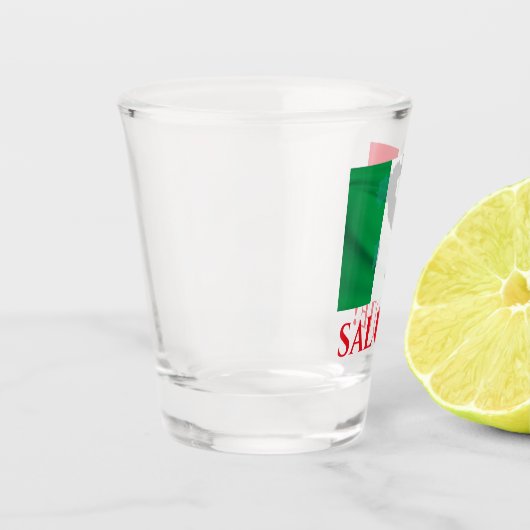 Italiaanse vlag Salute Cheers Shot Glas (Links)