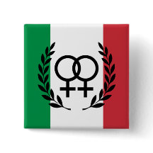 Italiaanse vlag Sapphisch symbool badge