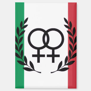 Italiaanse vlag sapphische trots symbool rechthoek magneet