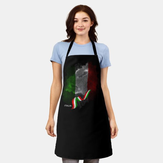 Italiaanse vlag schort (Gedragen)