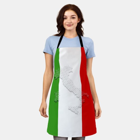 Italiaanse vlag schort (Gedragen)