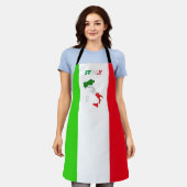 Italiaanse vlag schort (Gedragen)