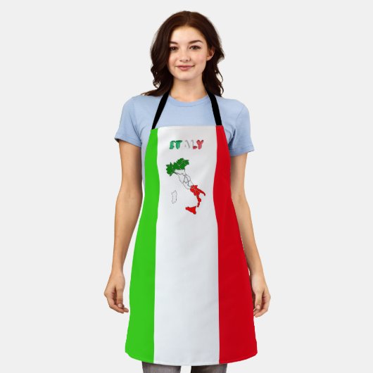 Italiaanse vlag schort (Gedragen)
