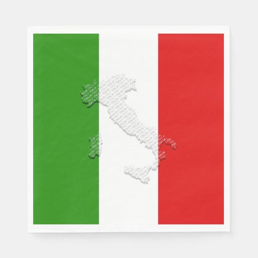 Italiaanse vlag servet (Voorkant)