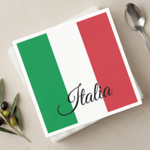Italiaanse vlag Servetten, reizen, Italië feest / Servet