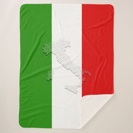 Italiaanse vlag sherpa deken (Voorkant)