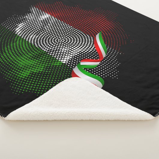 Italiaanse vlag sherpa deken (3/4)