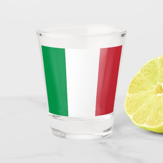 Italiaanse vlag shot glas (Voorkant)