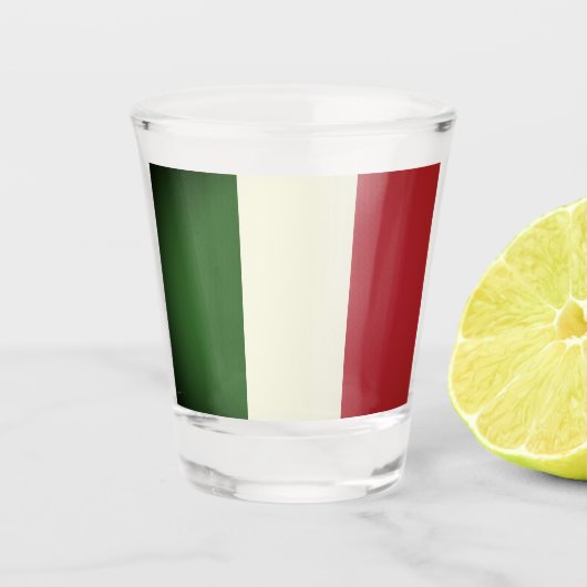 Italiaanse vlag shot glas (Voorkant)