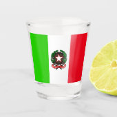Italiaanse vlag shot glas (Voorkant)