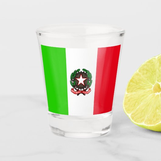 Italiaanse vlag shot glas (Voorkant)