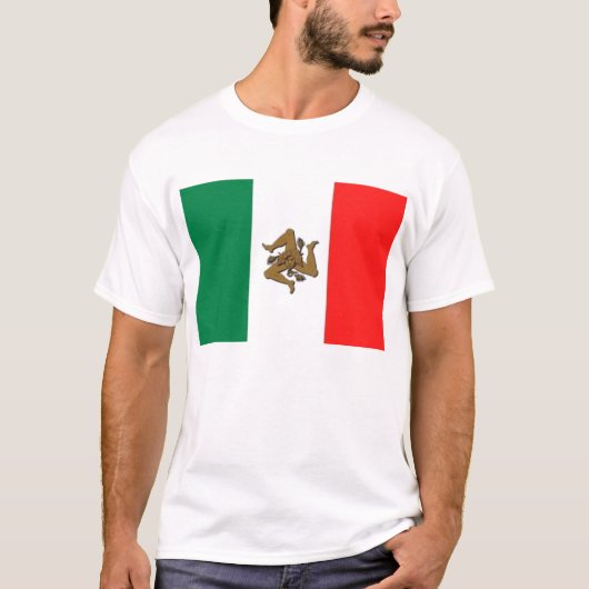 Italiaanse vlag Sicilië T-shirt (Voorkant)