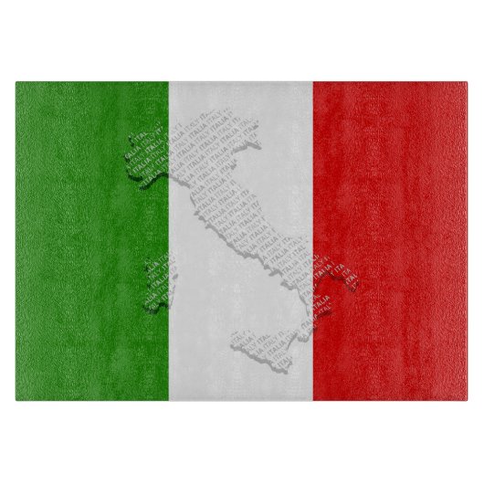 Italiaanse vlag snijplank (Voorkant)