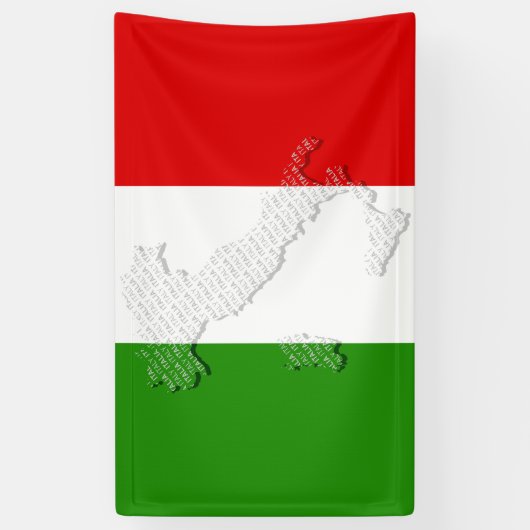 Italiaanse vlag spandoek (Verticaal)
