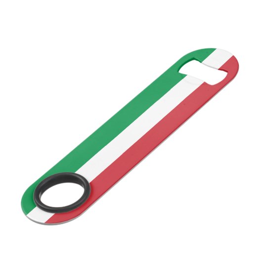 Italiaanse vlag speed flessenopener (Achterkant Gekanteld)