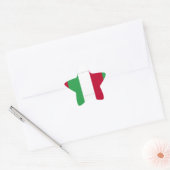 ITALIAANSE VLAG STER STICKER (Envelop)