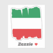 Italiaanse vlag sticker (Vel)
