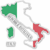 Italiaanse vlag sticker (Voorkant)