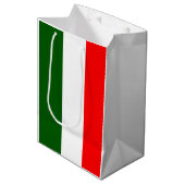 Italiaanse vlag strepen design geschenktas medium cadeauzakje (Voorkant Gekanteld)