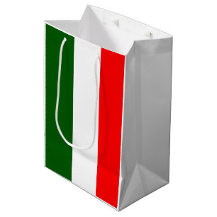 Italiaanse vlag strepen design geschenktas medium cadeauzakje