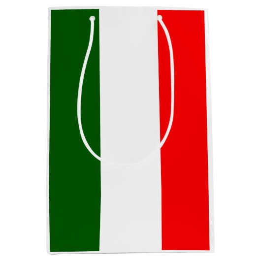 Italiaanse vlag strepen design geschenktas medium cadeauzakje (Voorkant)