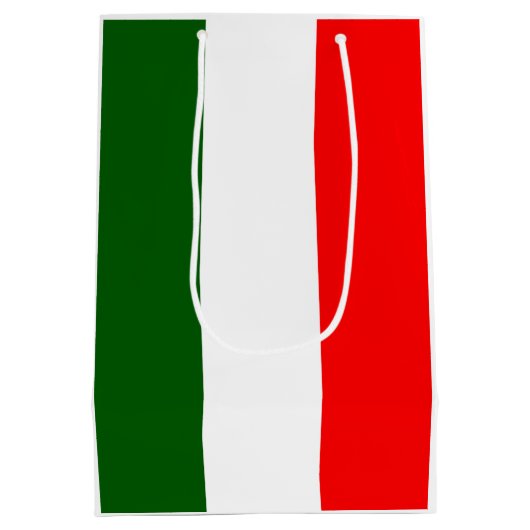 Italiaanse vlag strepen design geschenktas medium cadeauzakje (Achterkant)