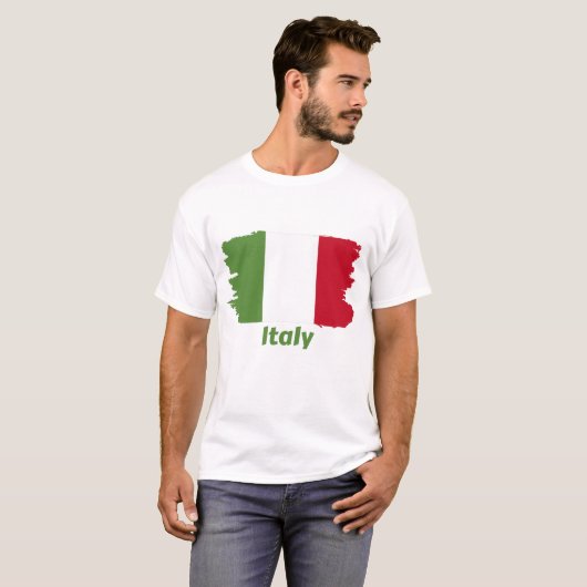 Italiaanse vlag t-shirt (Voorkant volledig)