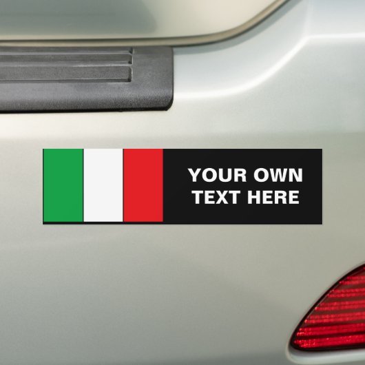 Italiaanse vlag T-shirts en cadeaus Bumpersticker (Op auto)