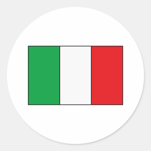 Italiaanse vlag T-shirts en cadeaus Ronde Sticker (Voorkant)