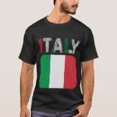 Italiaanse vlag t-shirts, kleurrijke design t-shirt (Voorkant)
