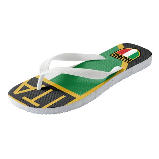 Italiaanse vlag teenslippers (Schuin)