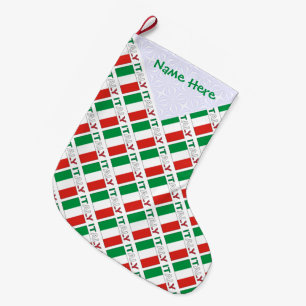 Italiaanse Vlag Tegel Persoonlijk Erfgoed Ontwerp Grote Kerstsok