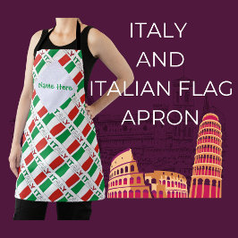 Italiaanse Vlag Tegel Persoonlijk Erfgoed Ontwerp Schort