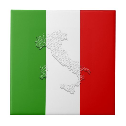 Italiaanse vlag tegeltje (Voorkant)