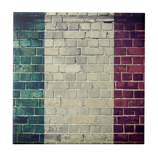  Italiaanse vlag Tegeltje (Voorkant)