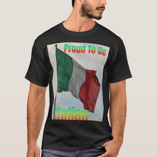 Italiaanse vlag trots om te zijn t-shirt (Voorkant)
