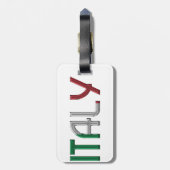 Italiaanse vlag Typografie Bagagelabel (Achterkant verticaal)