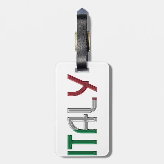 Italiaanse vlag Typografie Bagagelabel (Achterkant verticaal)