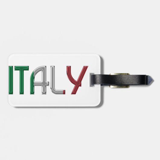 Italiaanse vlag Typografie Bagagelabel (Achterkant horizontaal)