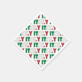 Italiaanse vlag Typografie Patroon Hoorten Servet (Hoek)