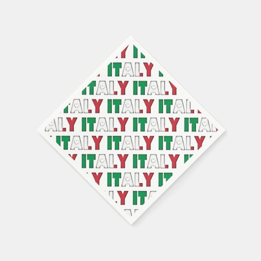 Italiaanse vlag Typografie Patroon Hoorten Servet (Hoek)